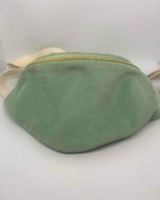 SAC BANANE VELOURS VERT D’EAU